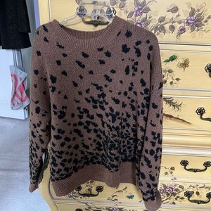 Tan leopard sweater